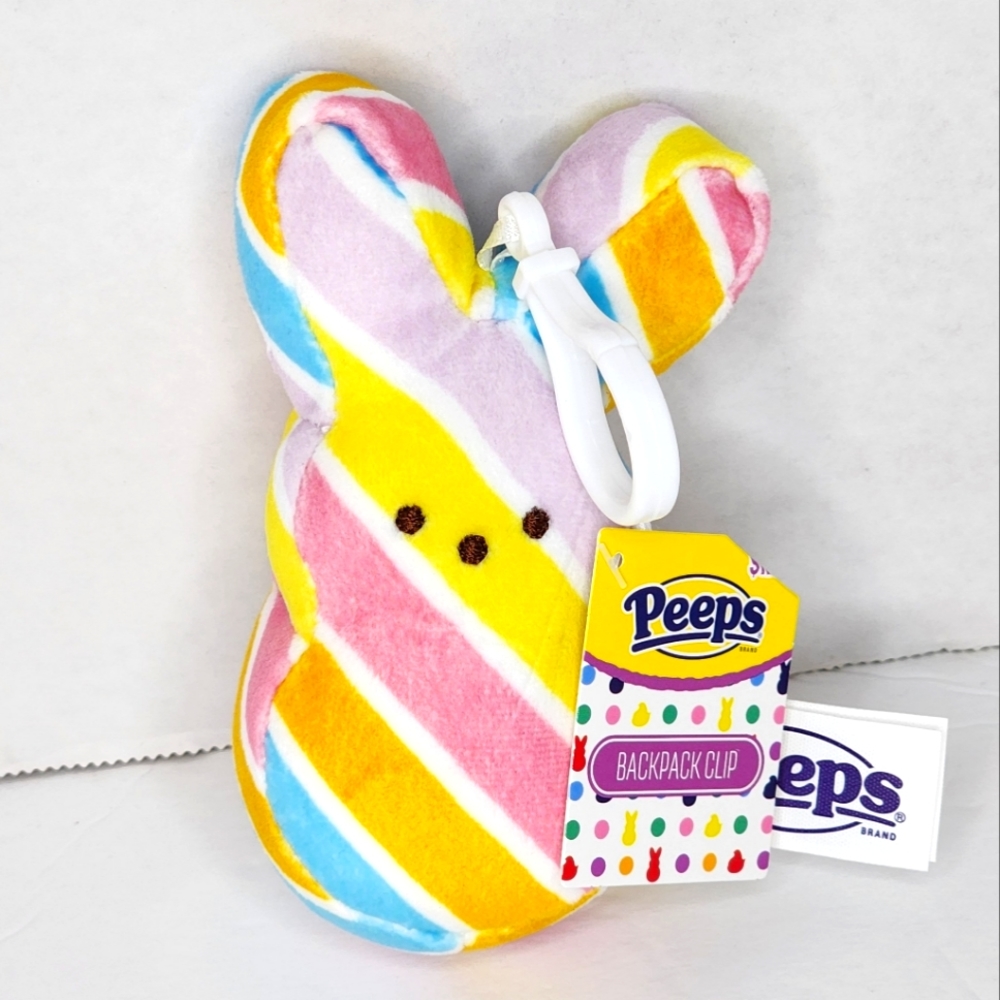 🐣 Peep Clip 🐰 Colorful Bunny Peep Backpack Clip ☆》NWT 《☆